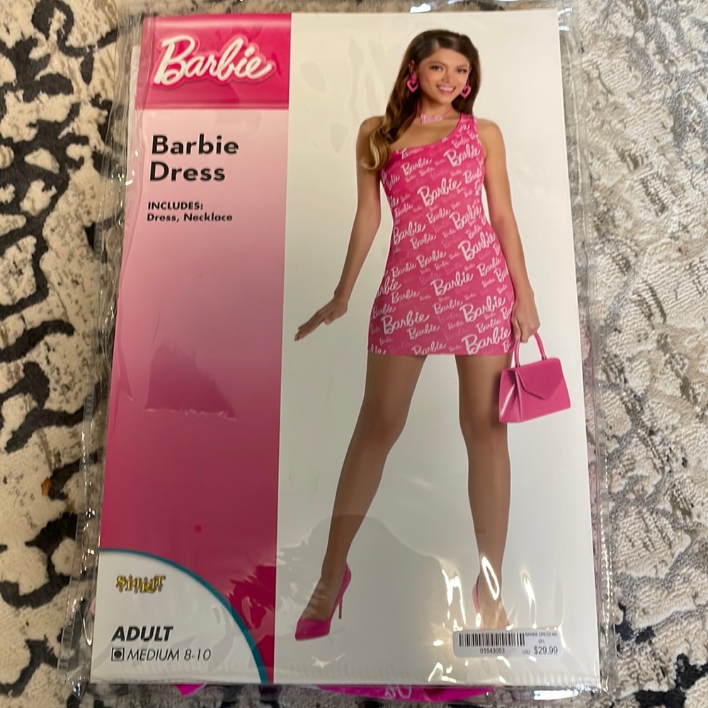 Barbie Bodycon Dress and Necklace Costume